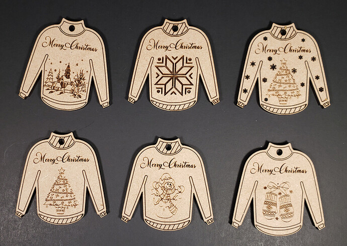 Christmas sweater ornaments