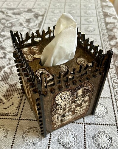 Haunted Mansion box with tissue