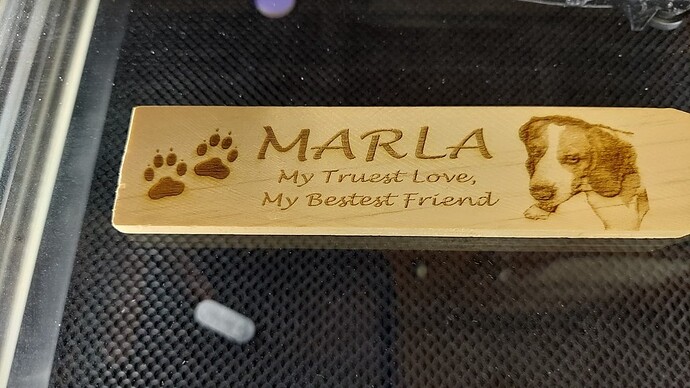 2023-01 Marla My Truest Love Wood Etch