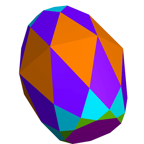 Dual of Zonohedrified Octa Prism