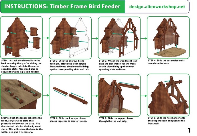 Timber Frame Feeder Instructions Page 1