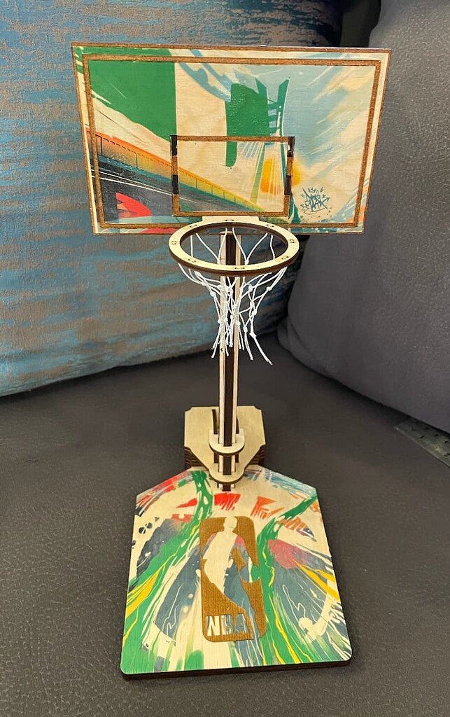 Miniature Basketball rim with stand - Made on a Glowforge - Glowforge ...