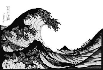 great wave hokusai invert copy