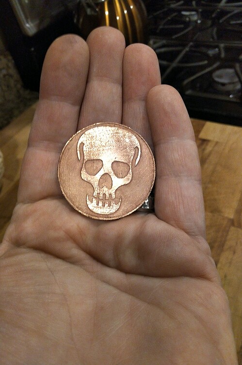 Acid etched coin - Made on a Glowforge - Glowforge Owners Forum