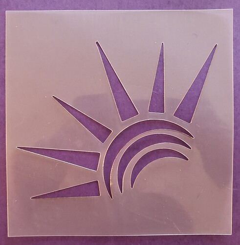 First Stencil - Sun With Rays