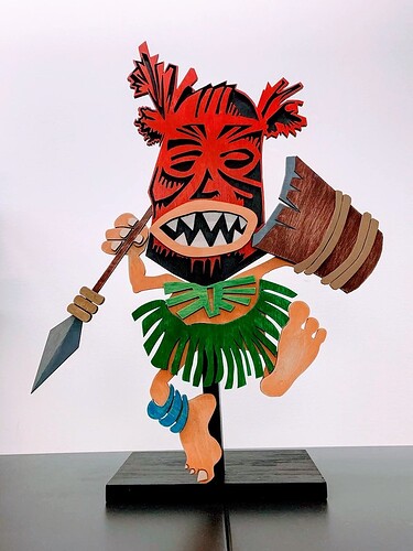 1 - Tiki Warrior on Stand