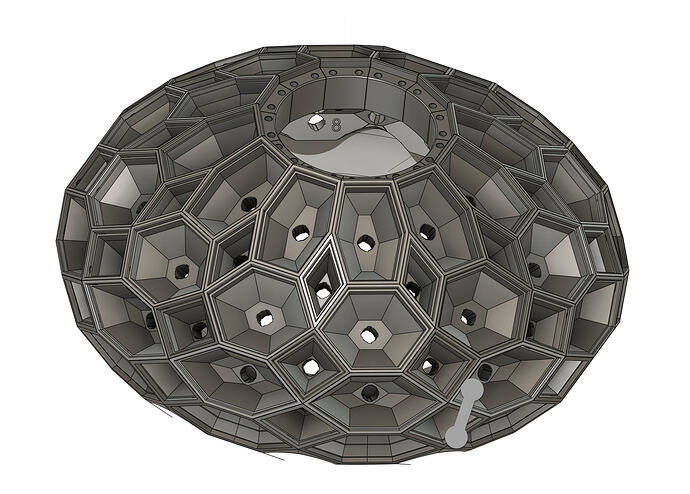 Zonohedrified Hexagonal Antiprism lamp fusion 0