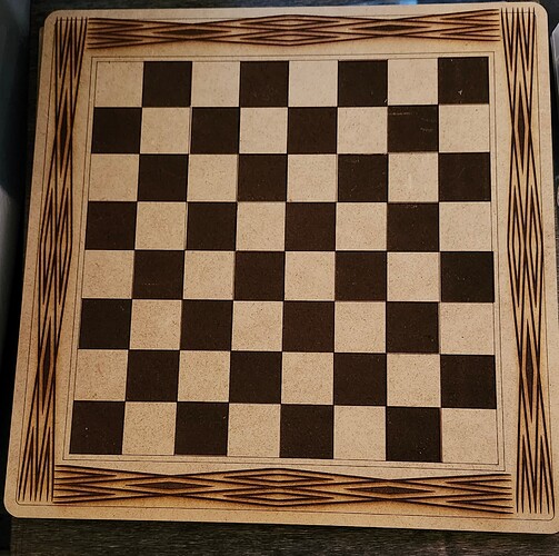 Chess board with border