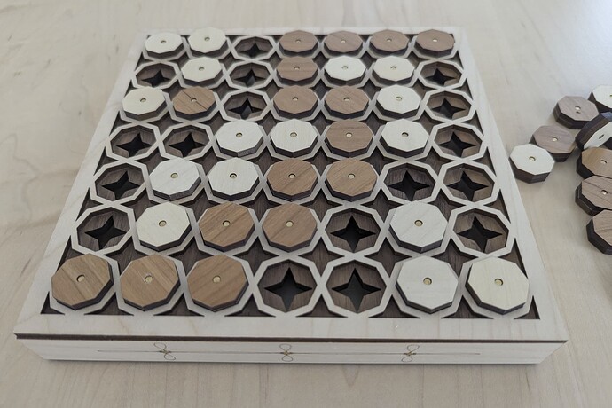 Same game position showing the side of the board