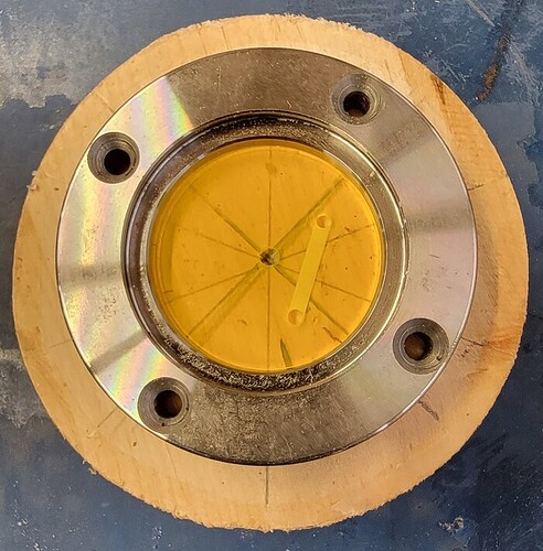 Faceplatr ring positioned on a 4" Maple workpiece