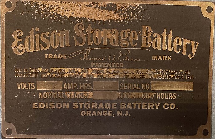 storage battery replica plate after