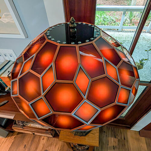 Zonohedrified Hexagonal Antiprism lamp-21
