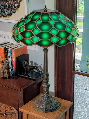 Zonohedrified Hexagonal Antiprism lamp-18