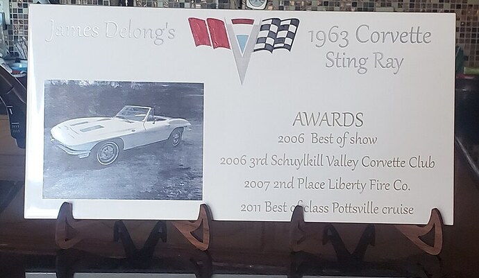 corvette plaque