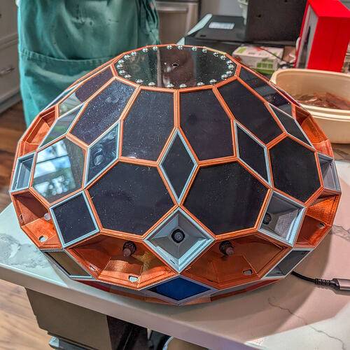 Zonohedrified Hexagonal Antiprism lamp-14