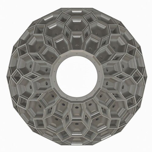 Zonohedrified Heptagrammic Prism-5