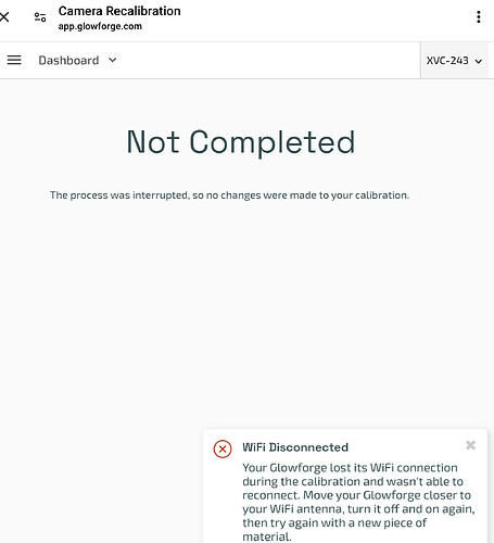 Recalibrate camera error - Community Support - Glowforge Owners Forum