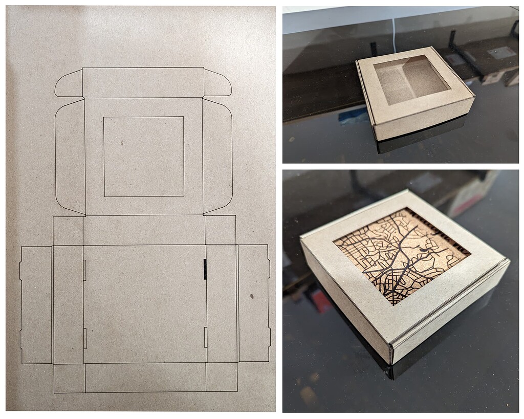 Chipboard gift boxes for coaster sets - Made on a Glowforge - Glowforge ...
