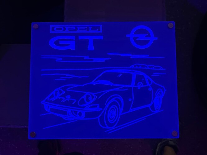 Opel GT Fluorescent Sign - 1