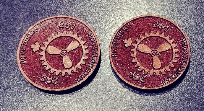 wood coins
