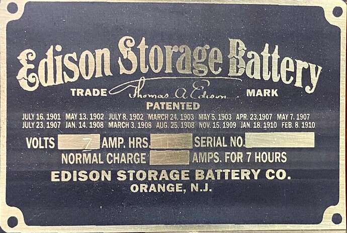 storage battery replica plate before