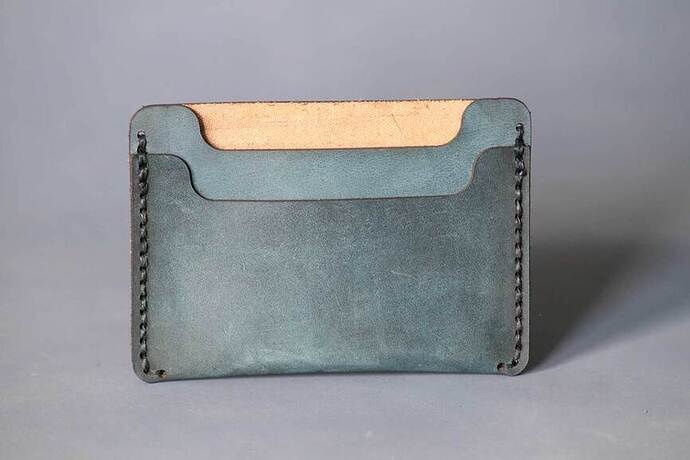 First-Leather-Project-on-Glowforge-Turquoise-Wallet