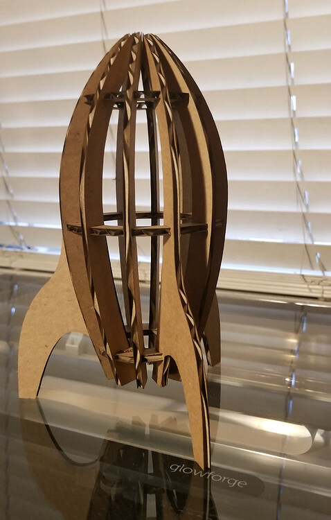 Stubby Rocketship Retro rocketship model - Made on a Glowforge - Glowforge Owners Forum
