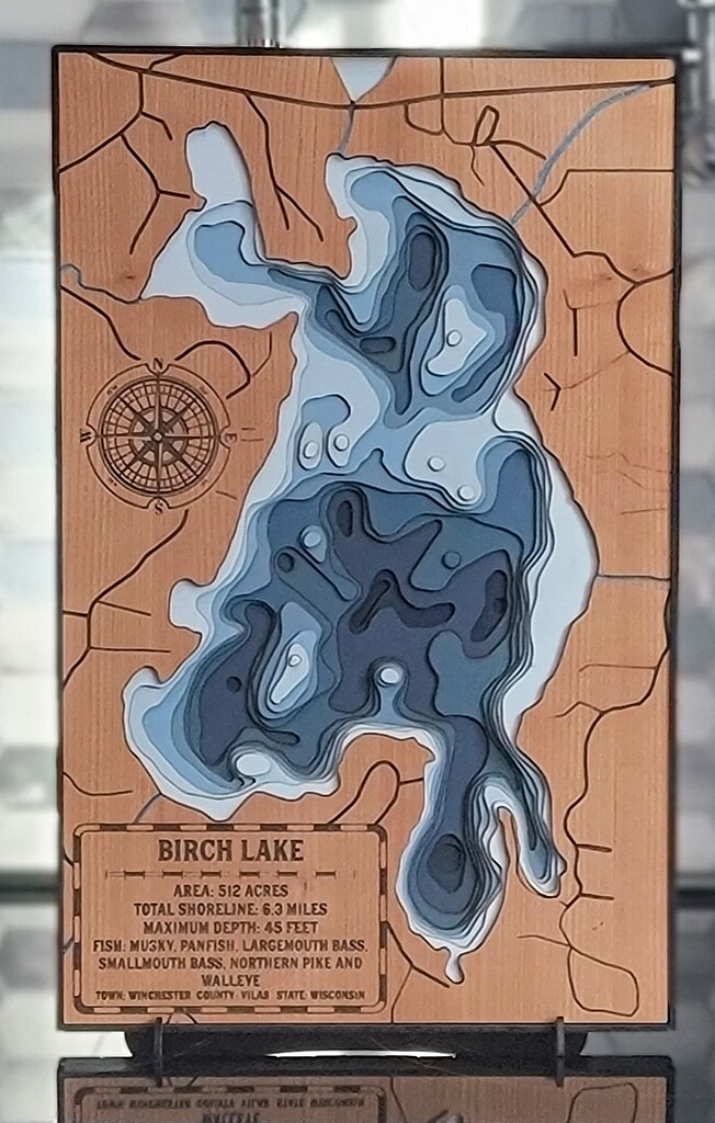 10 Layer Bathymetric Map made with a Mira 9 Everything Else