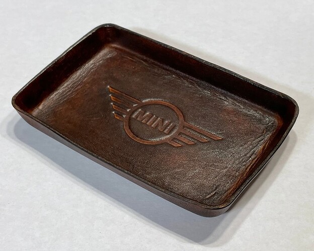 molded leather tray