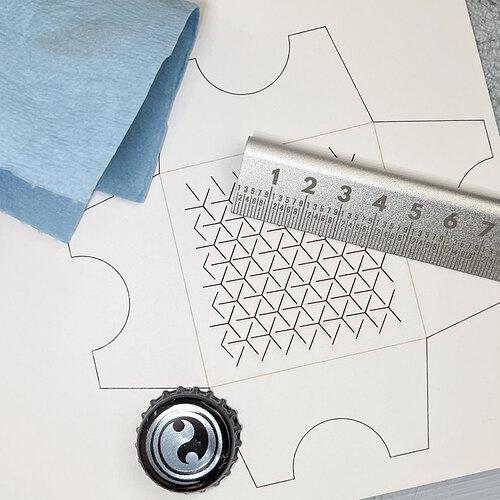 Before removing from the Seklema mat. Ruler and bottle cap for scale.