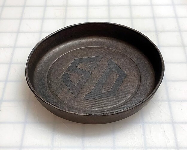 molded leather round tray