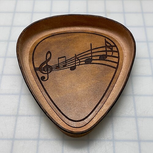 MOLDED LEATHER TRAY GUITAR PICK 1