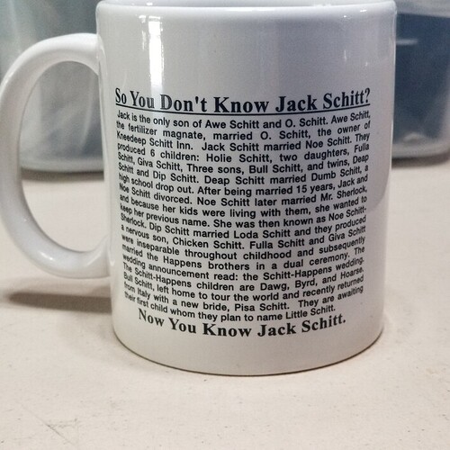 Jack Schitt Coffee1 Mug