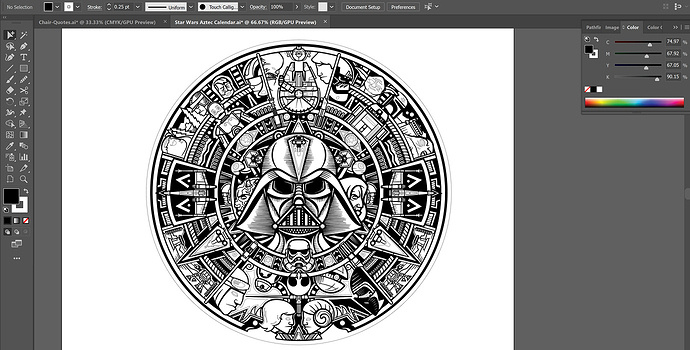 Starwars aztec calendar - small print - maple hardwood proofready - 3 inch, 11 min print - Made on a Glowforge - Glowforge Owners Forum