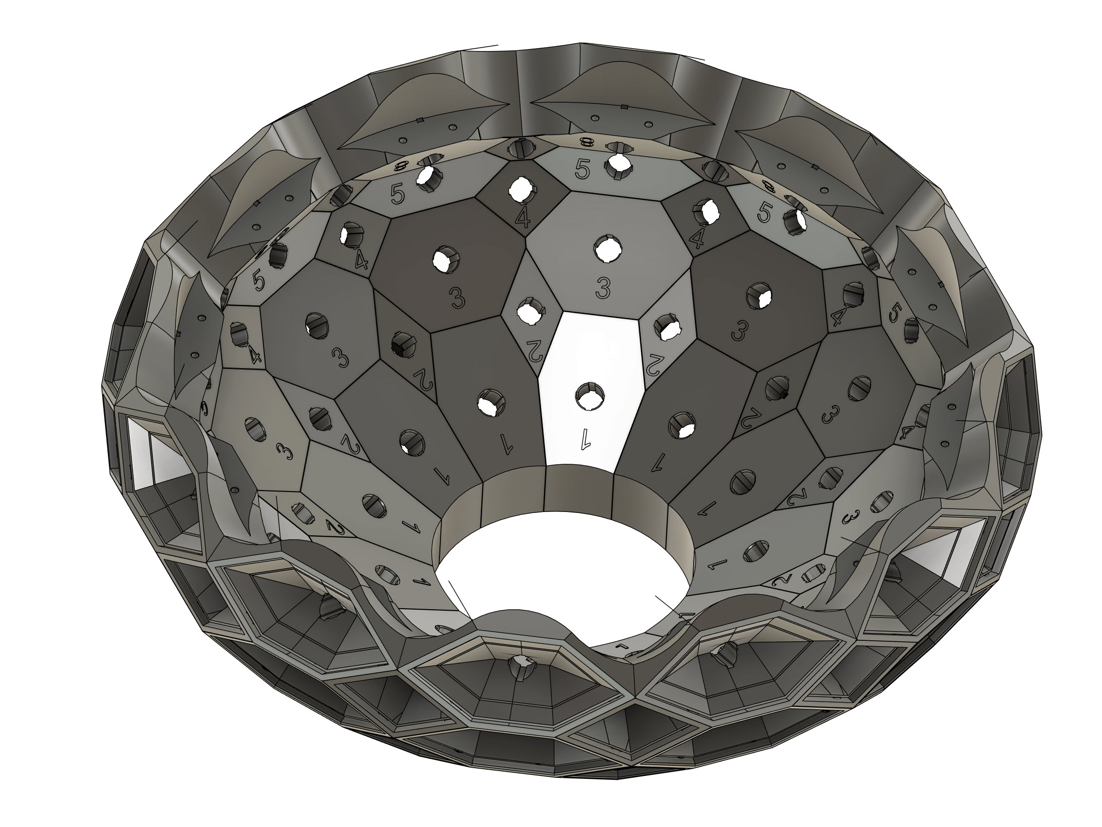 WLED Zonohedrified Hexagonal Antiprism lamp - Made on a Glowforge ...