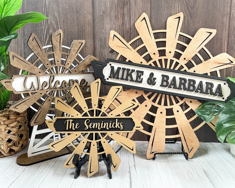 18x18 Windmill Signs on a Glowforge Basic - Made on a Glowforge ...