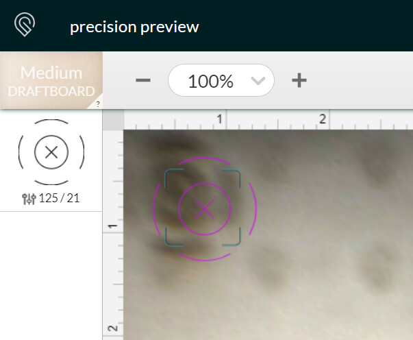 Screenshot Glowforge Precision Preview