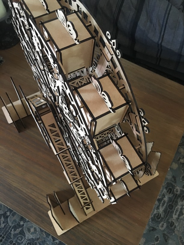 Finally Finished - Advent Calendar Ferris Wheel - Made on a Glowforge ...
