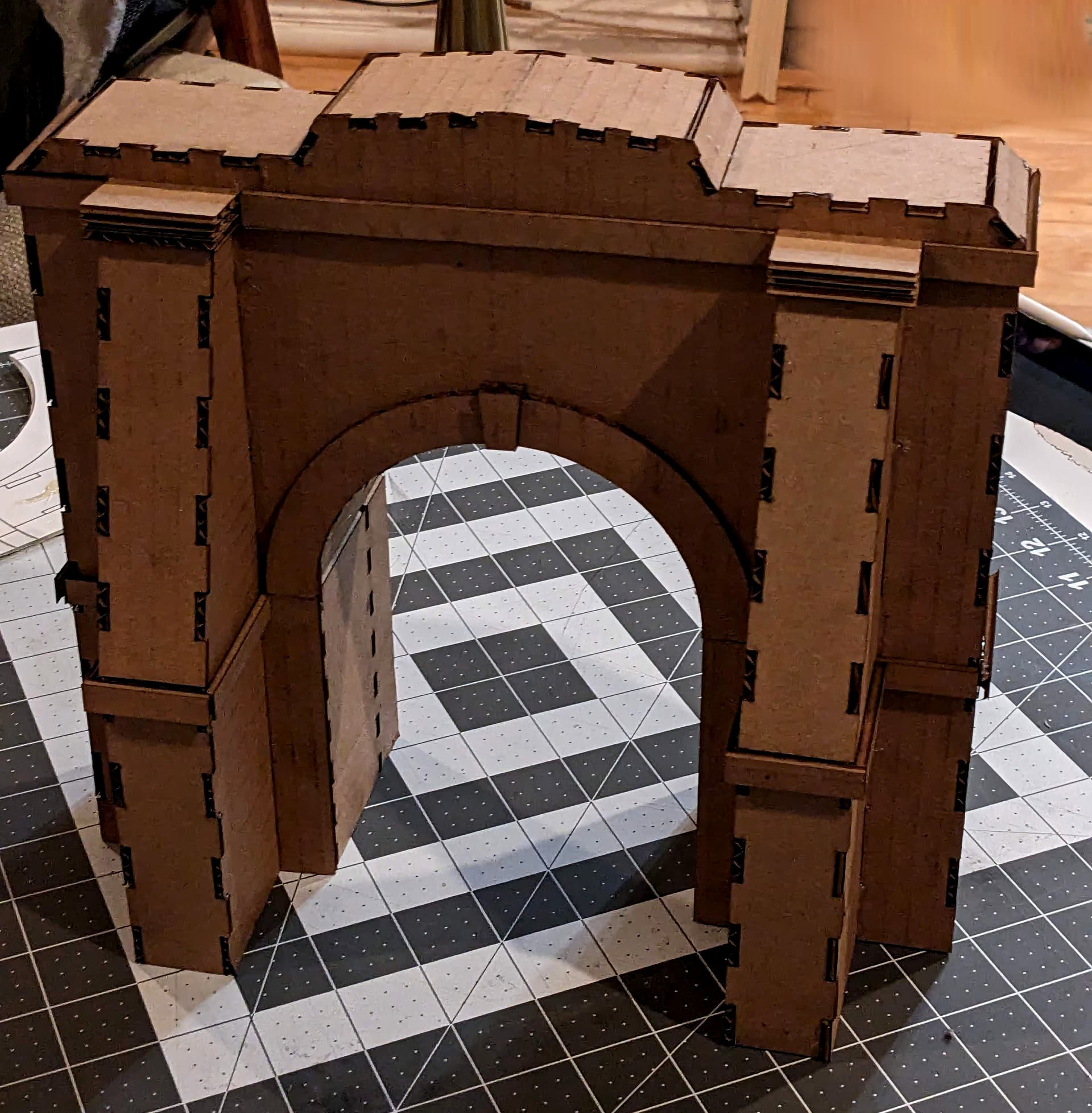 O-Gauge train tunnel entrance mockup - Made on a Glowforge - Glowforge ...