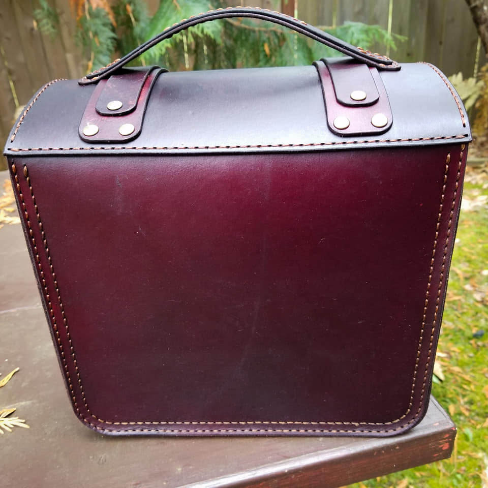 Saddle stitching until my fingers bled Made on a