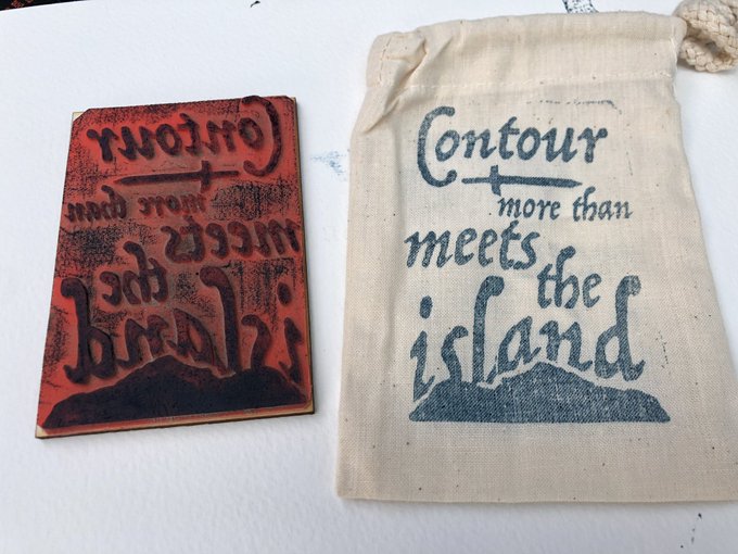 Custom rubber stamp on cloth bag Beyond the Manual Owners